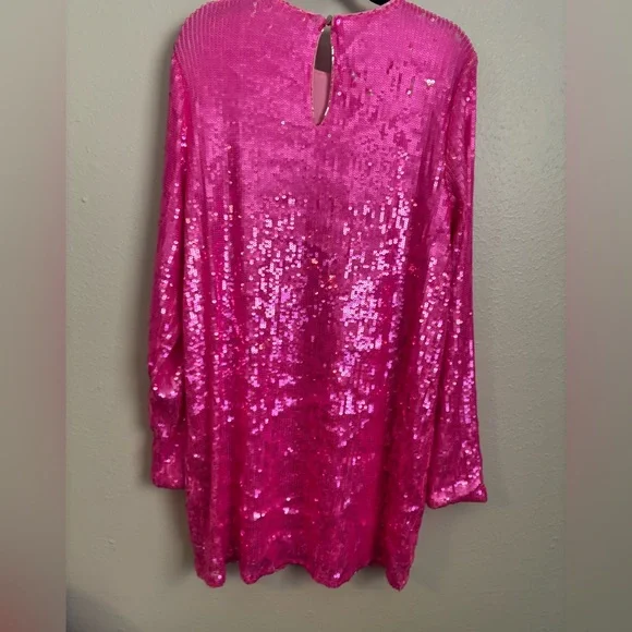 Show Me Your Mumu Pink Maddison Mini Sequin Dress XL - Picture 7 of 7